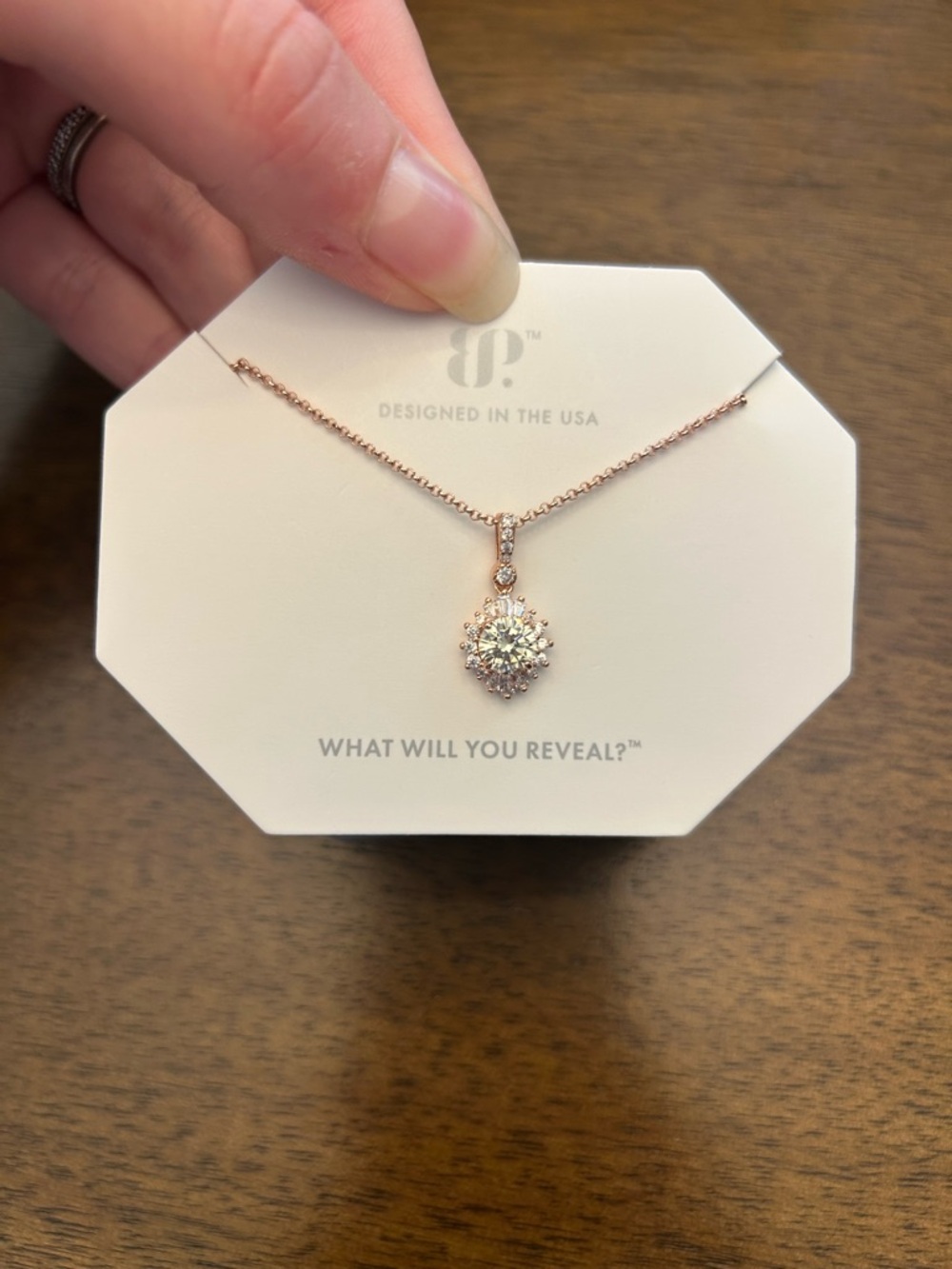 Bomb Party OG Necklace RBP4962 The Tina Necklace Lemon CZ on Rose Gold